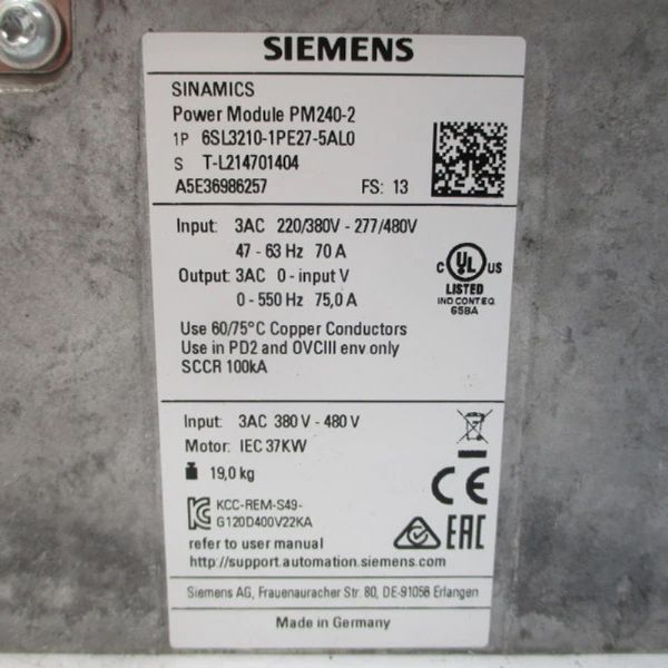 6SL3210-1PE27-5AL0 - 63284