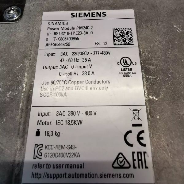 6SL3210-1PE23-8AL0 - 63312