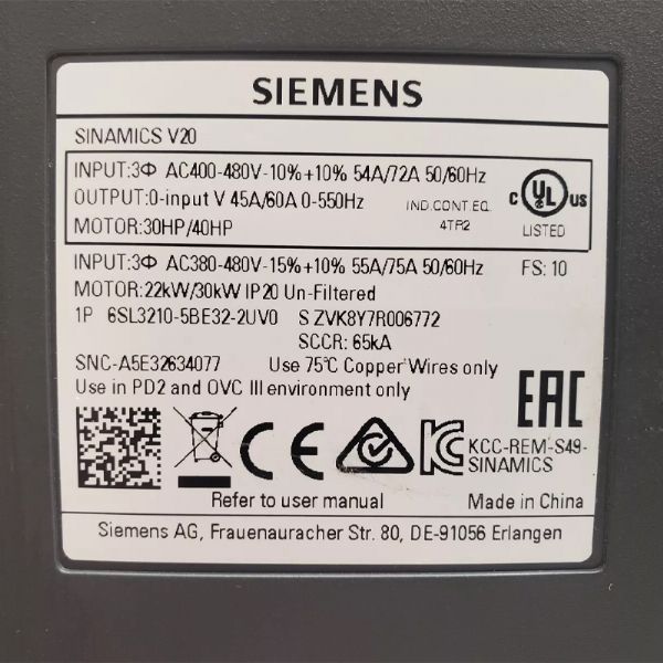 6SL3210-5BE32-2UV0 - 63325