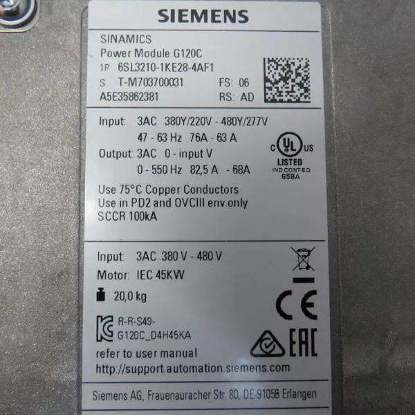 6SL3210-1KE28-4AF1 - 63350