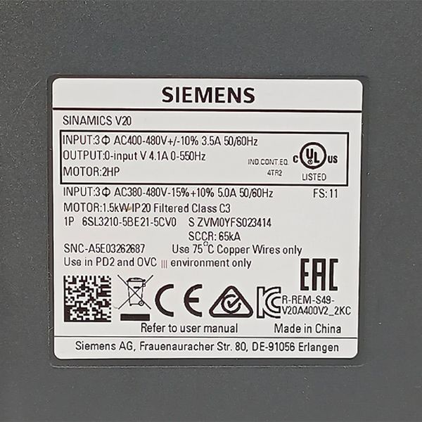 6SL3210-5BE21-5CV0 - 63414