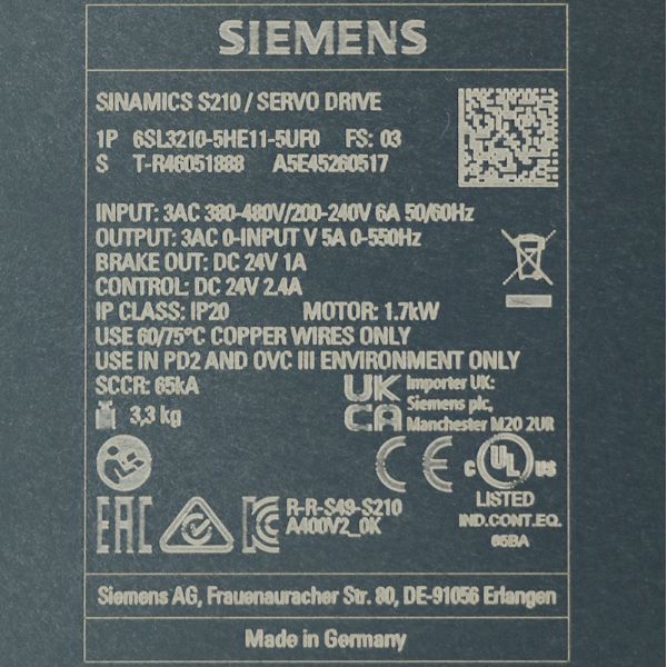 6SL3210-5HE11-5UF0 - 63445