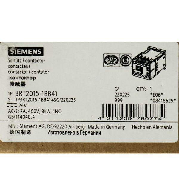 Siemens 3RT2015-1BB41 - 60229